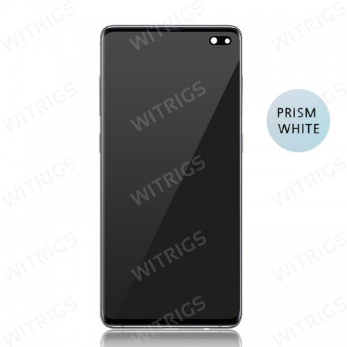 OEM Screen Replacement with Frame for Samsung Galaxy S10 Plus Prism White