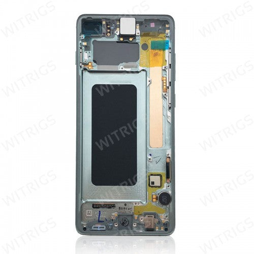 OEM Screen Replacement with Frame for Samsung Galaxy S10 Plus Prism Green