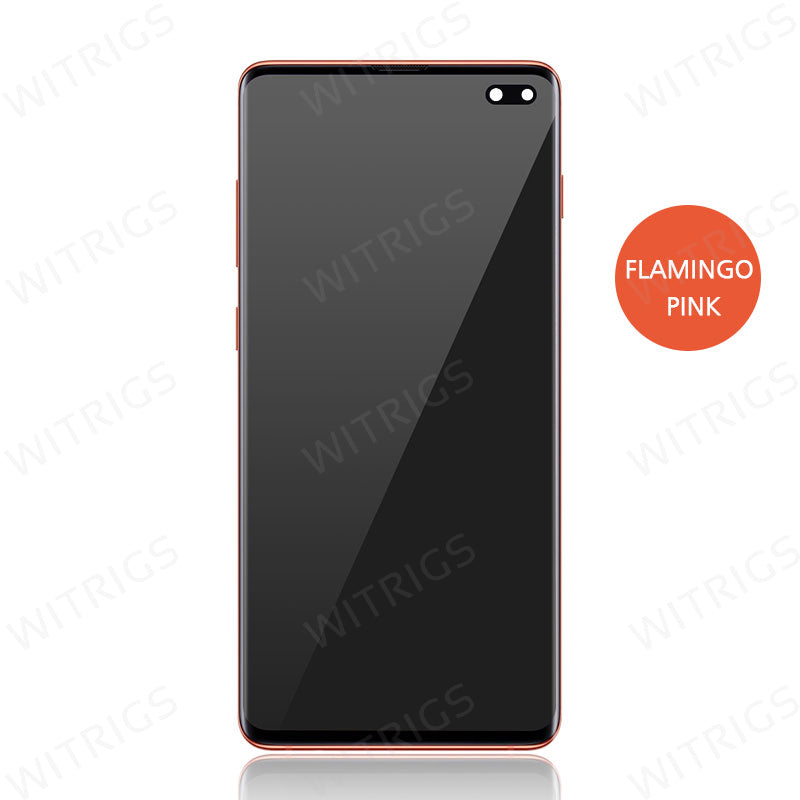 OEM Screen Replacement with Frame for Samsung Galaxy S10 Plus Flamingo Pink