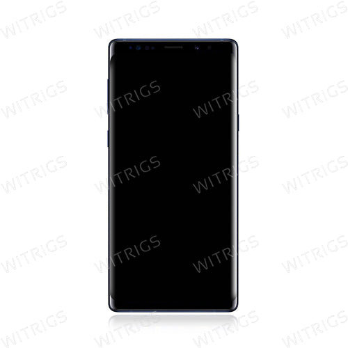 Custom Screen Replacement with Frame for Samsung Galaxy Note 9 Ocean Blue