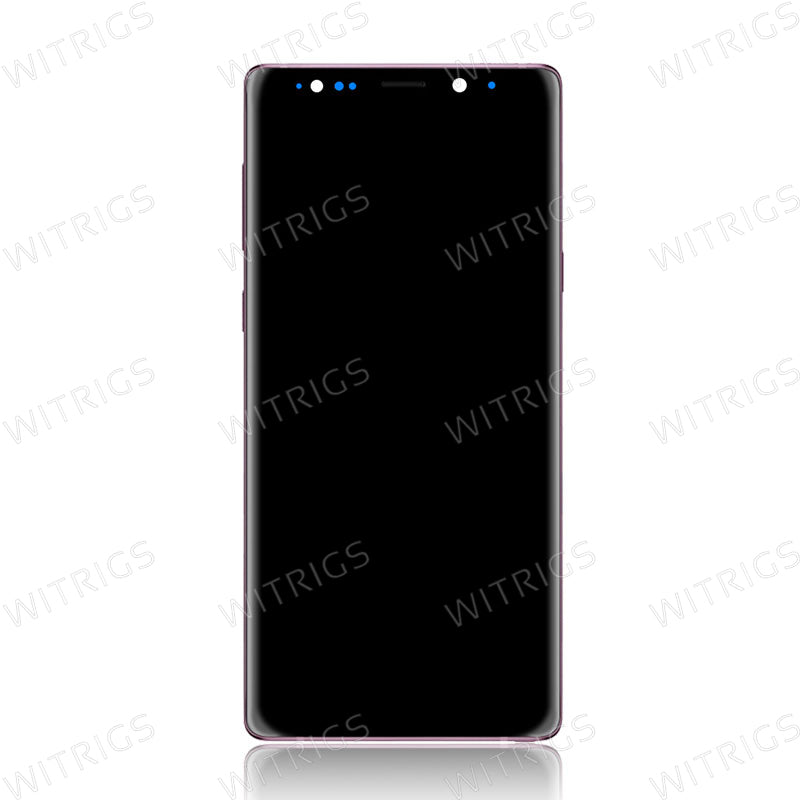 Custom Screen Replacement with Frame for Samsung Galaxy Note 9 Lavender Purple