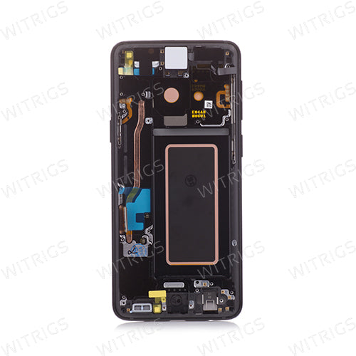 Custom Screen Replacement with Frame for Samsung Galaxy S9 Midnight Black