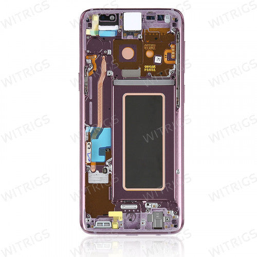 Custom Screen Replacement with Frame for Samsung Galaxy S9 Lilac Purple
