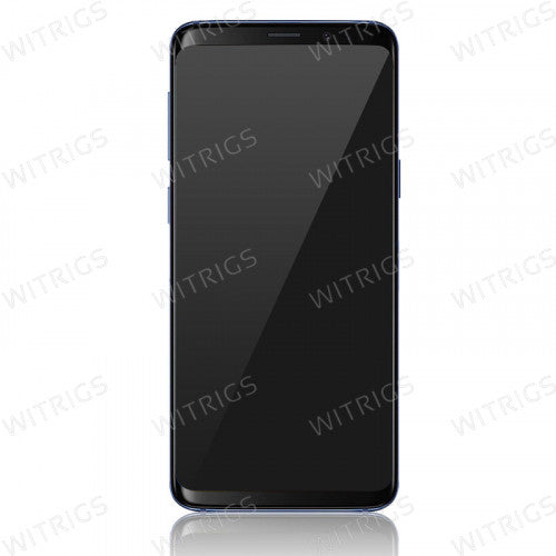 Custom Screen Replacement with Frame for Samsung Galaxy S9 Coral Blue