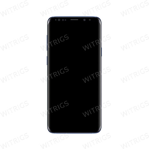 Custom Screen Replacement with Frame for Samsung Galaxy S9 Plus Coral Blue