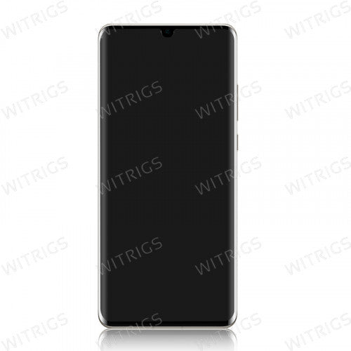 Custom Screen Replacement with Frame for Huawei P30 Pro Pearl White