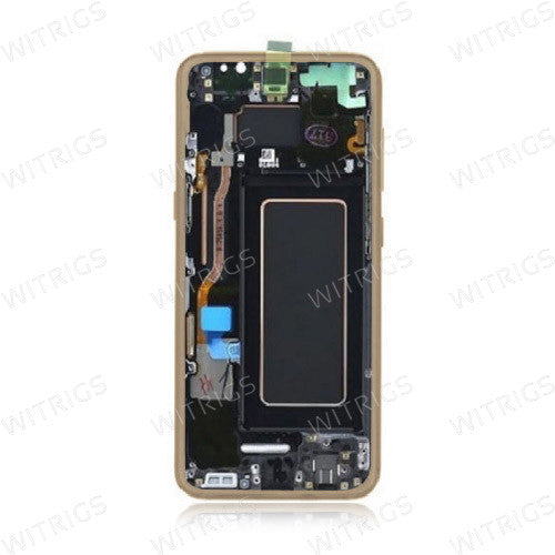 Custom Screen Replacement with Frame for Samsung Galaxy S8 Maple Gold