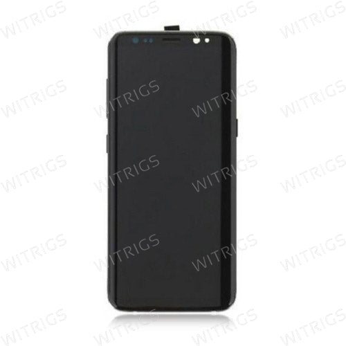 Custom Screen Replacement with Frame for Samsung Galaxy S8 Coral Blue