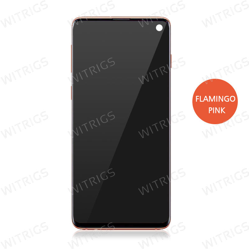 OEM Screen Replacement with Frame for Samsung Galaxy S10 Flamingo Pink
