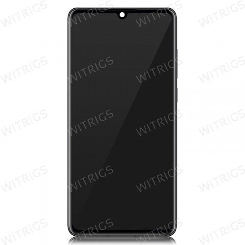 Custom Screen Replacement with Frame for Huawei P30 Black