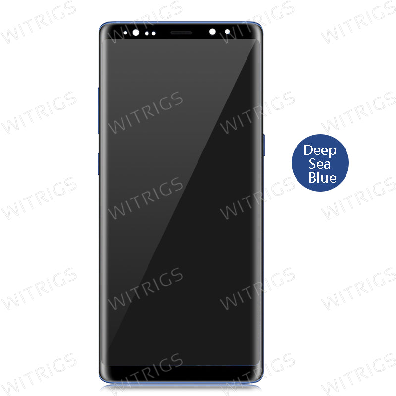 OEM Screen Replacement with Frame for Samsung Galaxy Note 8 Deepsea Blue