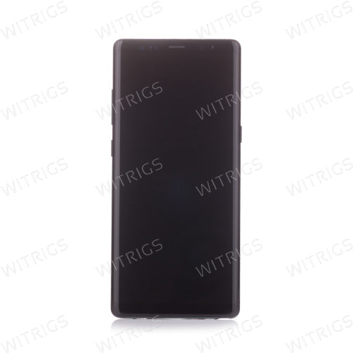 Custom Screen Replacement with Frame for Samsung Galaxy Note 8 Midnight Black
