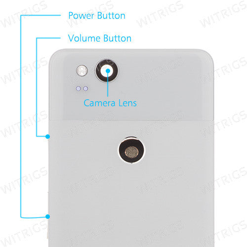 Custom Battery Cover for Google Pixel 2 Clearly White