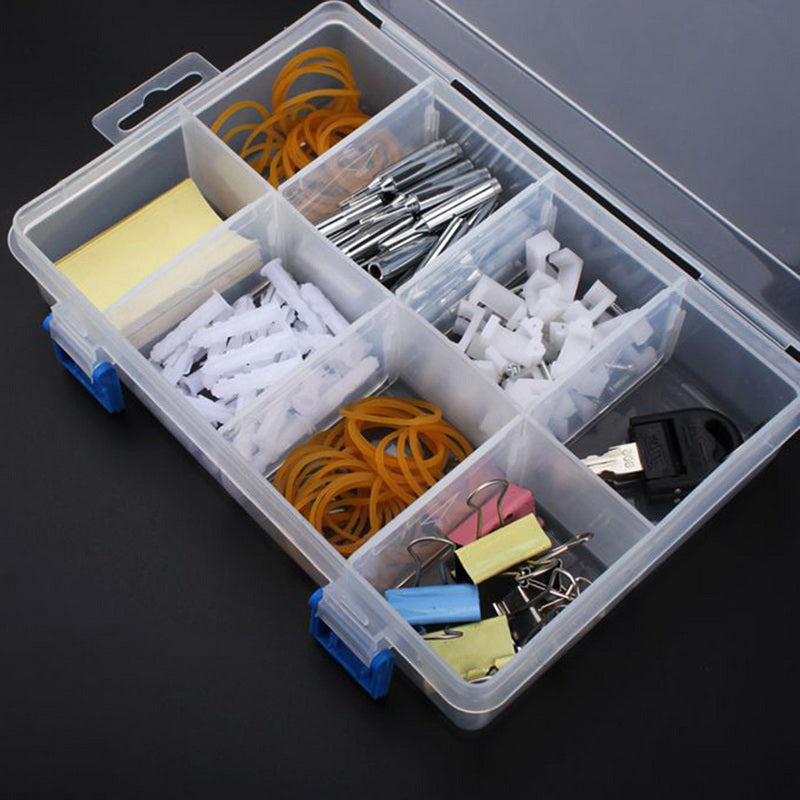 10 Slots Cells Tool Storage Box for Small Component Transparent