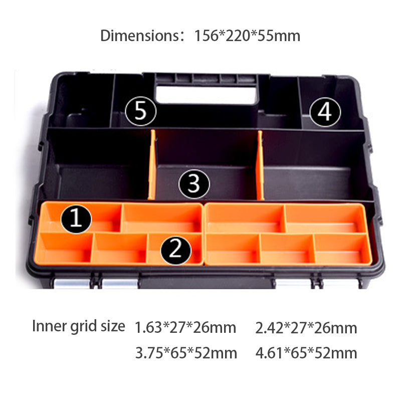 Plastic Toolbox Multifunctional Maintenance Tool Box Organizer