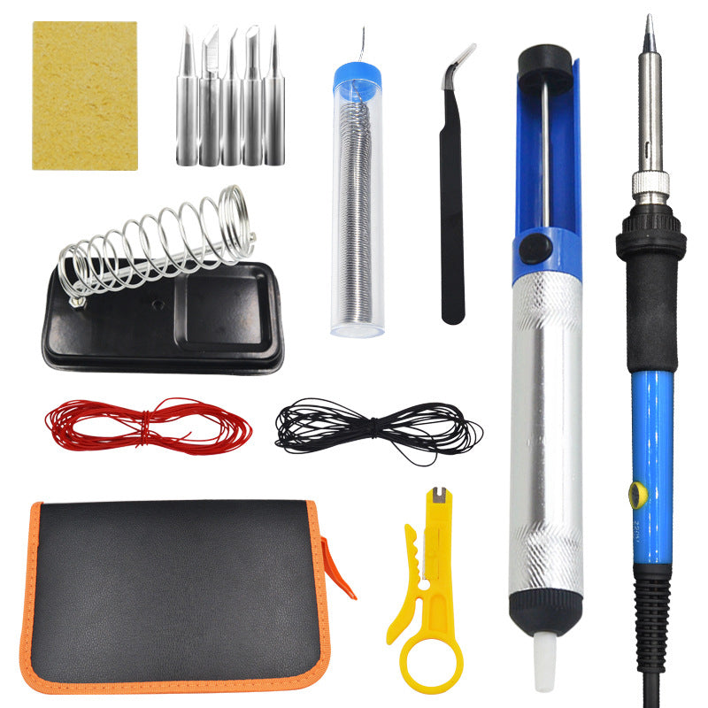 60W Temperature Adjustable Soldering Iron Kit 15 pieces(EU plug)