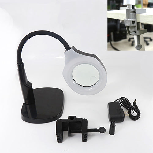 BEST-9145T LED Lamp with Magnifying Glass Black