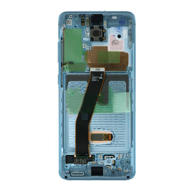 OEM Screen Replacement with Frame for Samsung Galaxy S20 Blue