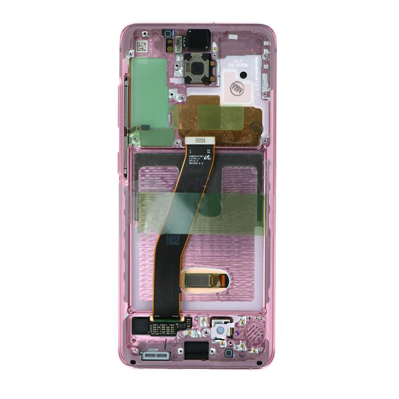 OEM Screen Replacement with Frame for Samsung Galaxy S20 Pink
