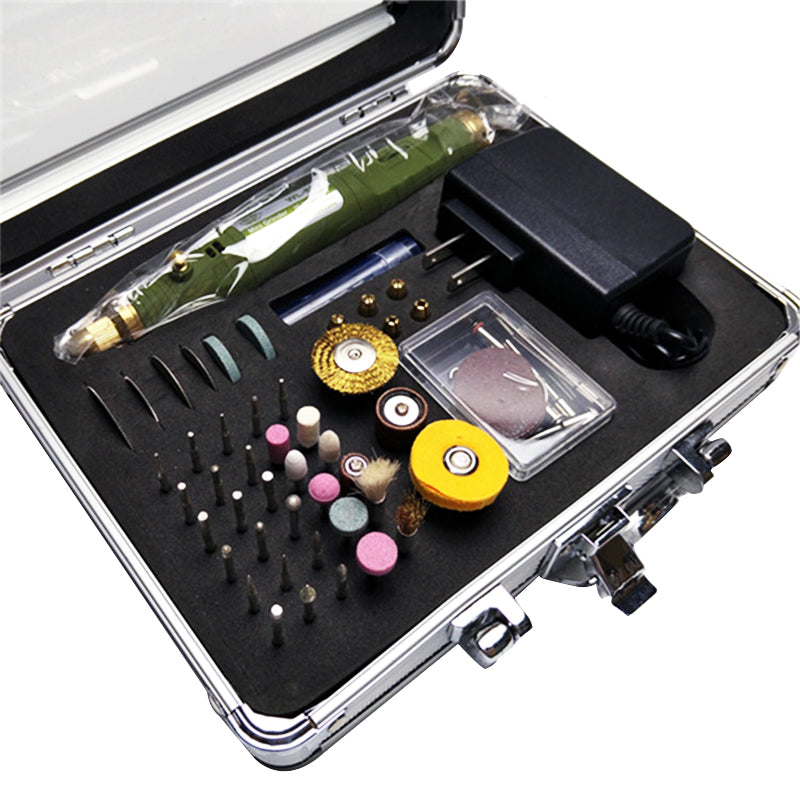 Electric Grinding Pen Engraving Tools Kits Pneumatic Tools Portable （US Plug）