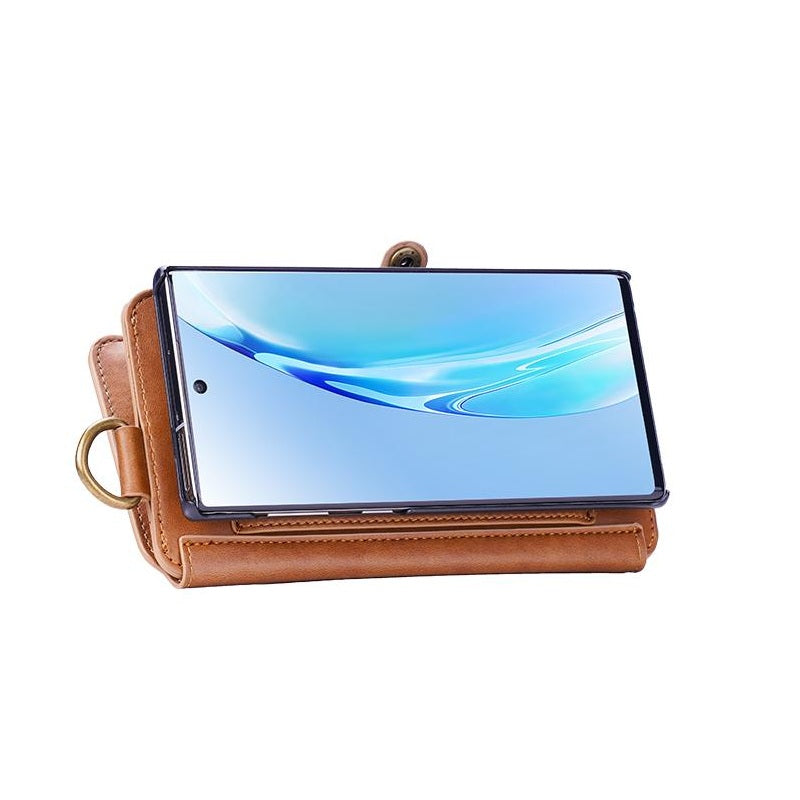 Floveme Classic Fashion Wallet Case for Samsung Galaxy S20 Brown