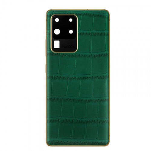 Custom Luxury Battery Cover with Frame for Samsung Galaxy S20 Ultra Green