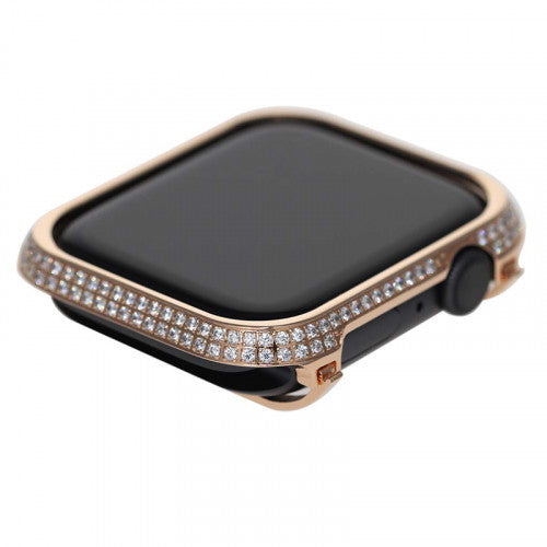 Custom Luxury Crystal Protective Case for Apple watch Series 5 & 4 44mm Rose Gold