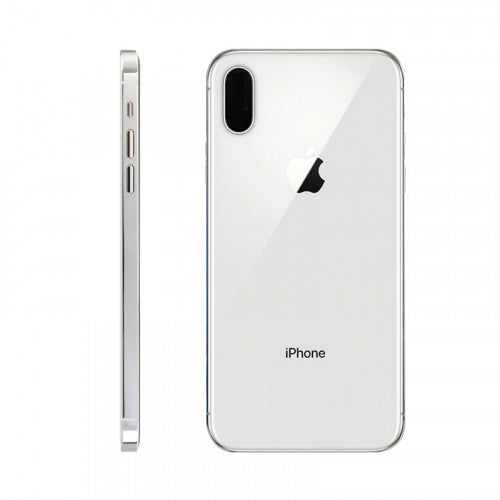 Custom Classic Square Rear Housing for iPhone X White