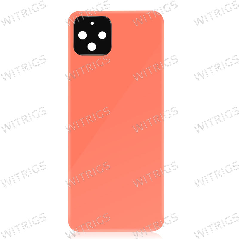 Custom Battery Cover with Camera lens Cover for Google Pixel 4 Orange