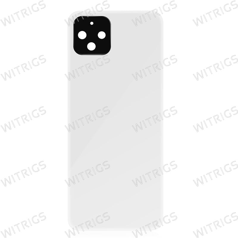 Custom Battery Cover with Camera lens Cover for Google Pixel 4 White