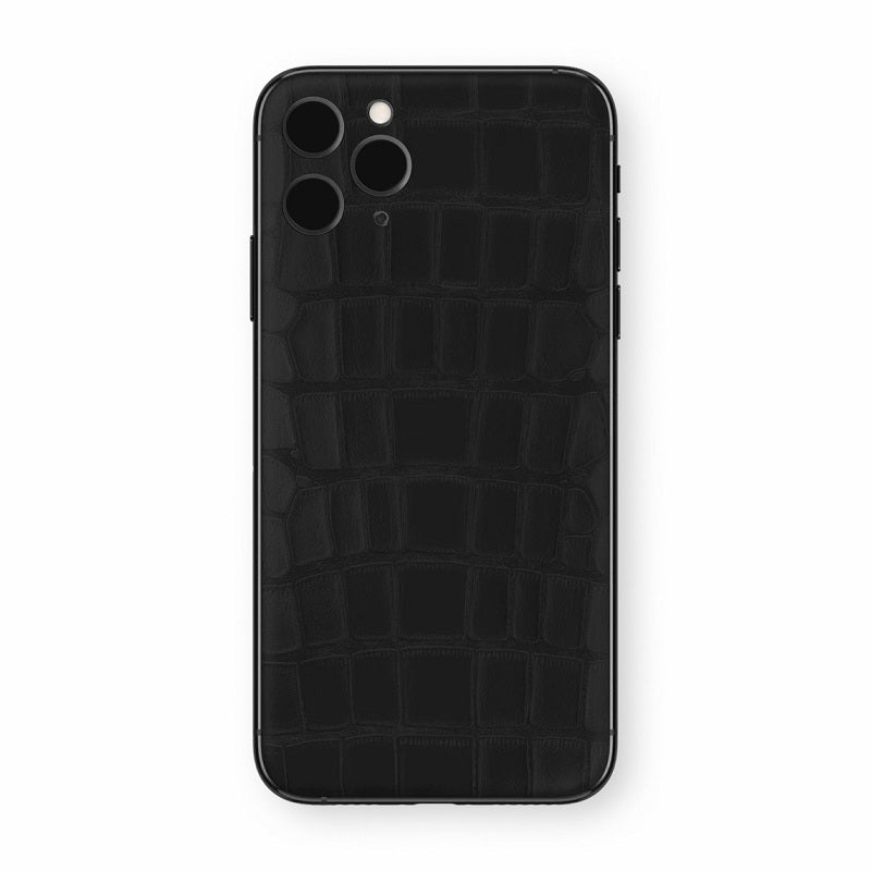 Leather Version Custom Rear Housing for iPhone 11 Pro Max Black