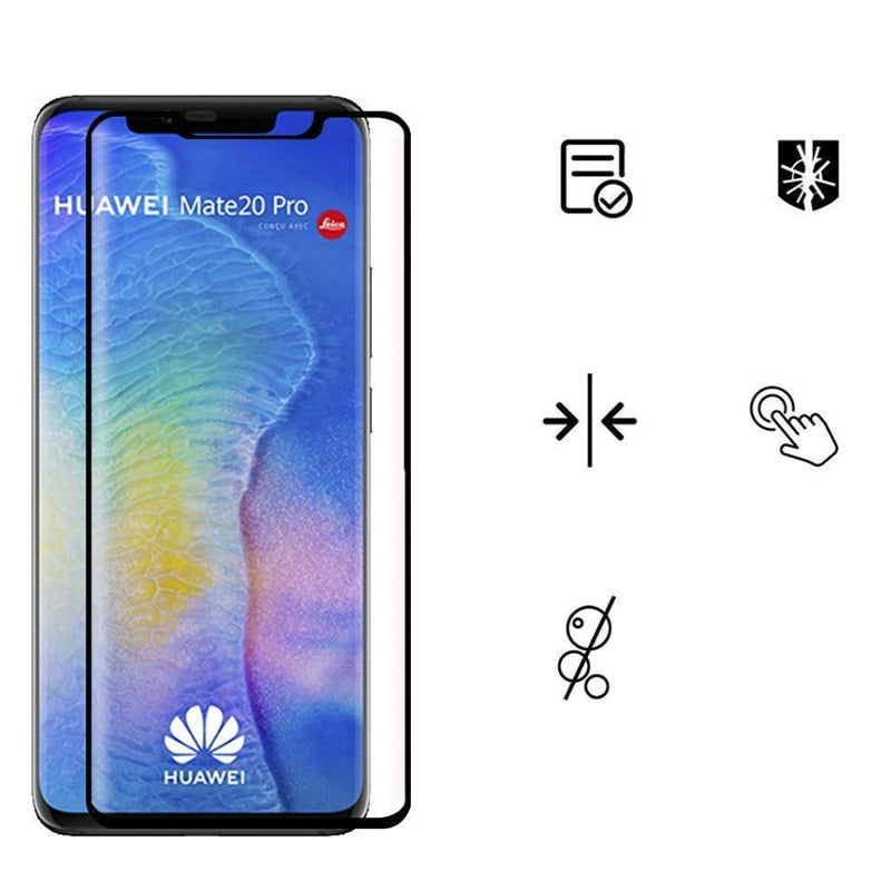 Full Tempered Glass Screen Protector for  Huawei Mate 20 Pro Black
