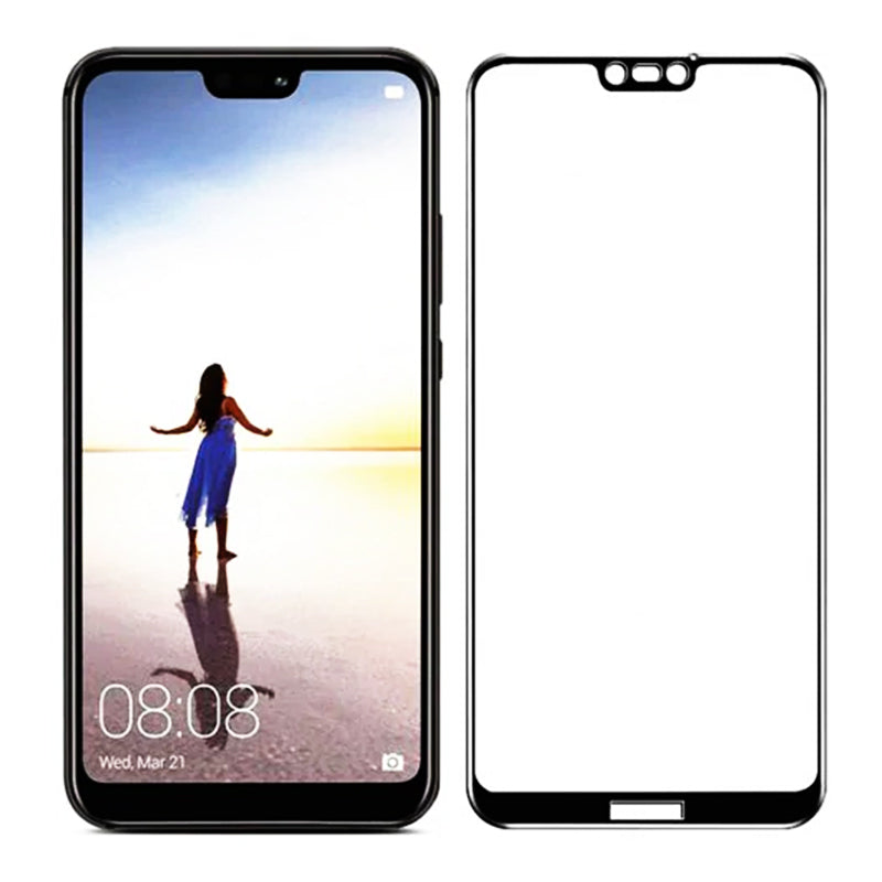 Full Tempered Glass Screen Protector for Huawei P20 Lite Black