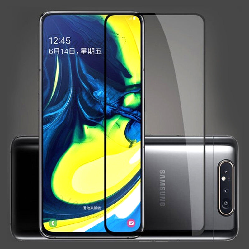 Full Tempered Glass Screen Protector for Samsung Galaxy A80 Black