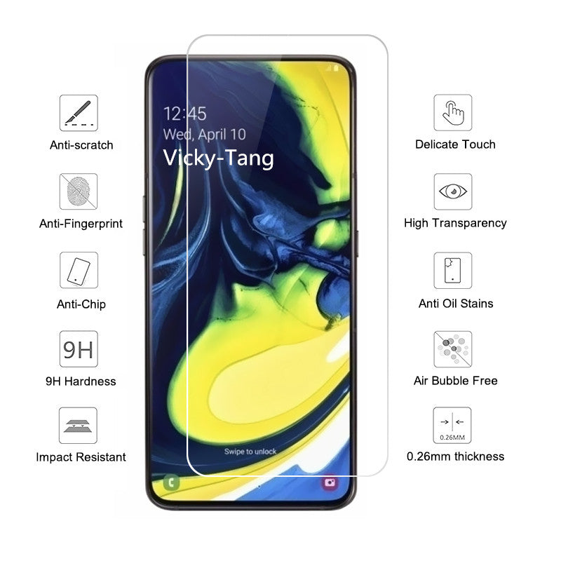 Full Tempered Glass Screen Protector for Samsung Galaxy A80 Transparent