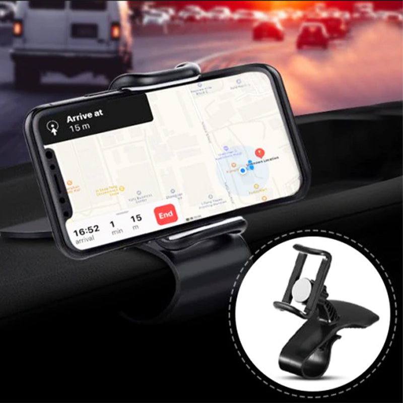 360-Degree Rotation Car Phone Holder Rotating Dashboard Clip Mount Stand