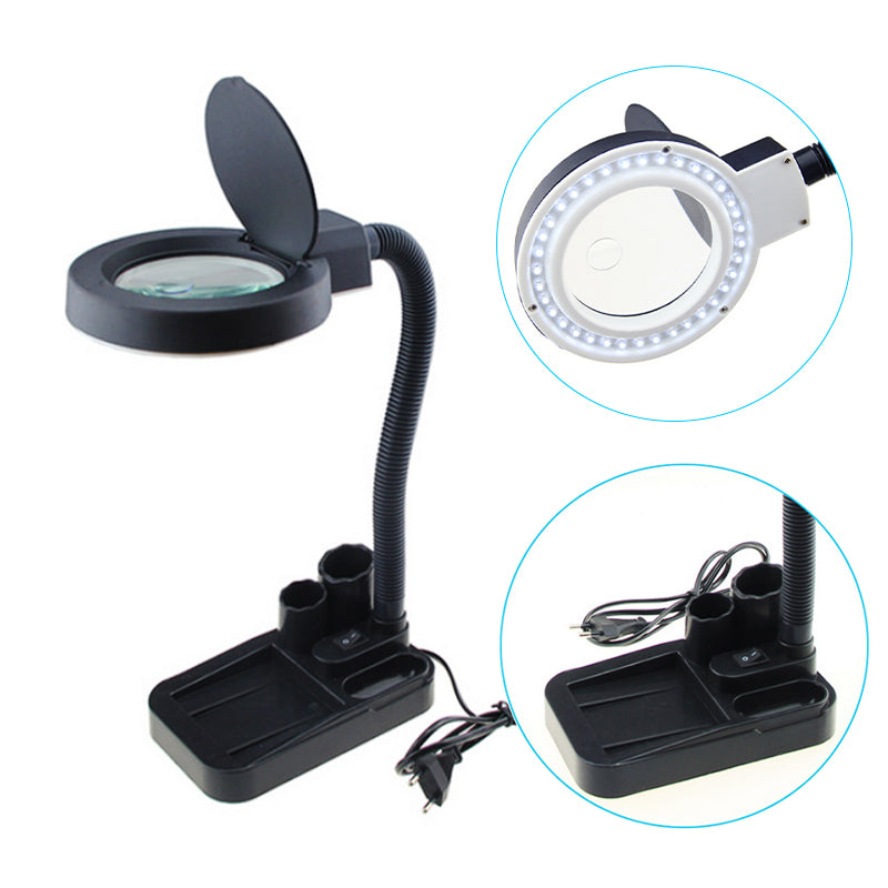 Sunshine Multifunction LED Magnifier Desk Lamp EU Plug
