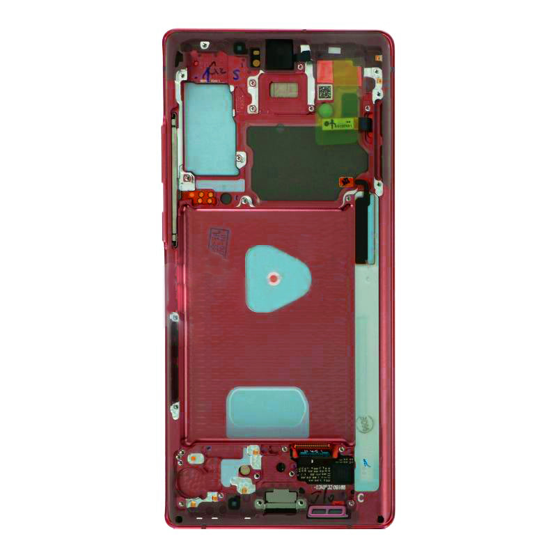 OEM Screen Replacement with Frame for Samsung Galaxy Note 20/Note 20 5G Red