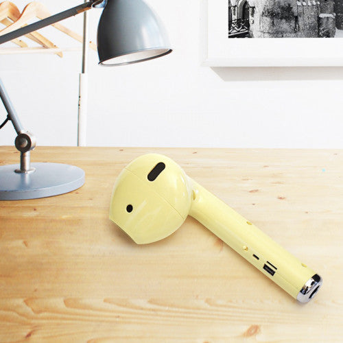 Plus Size Wireless Earphone Style Bluetooth Speaker Yellow