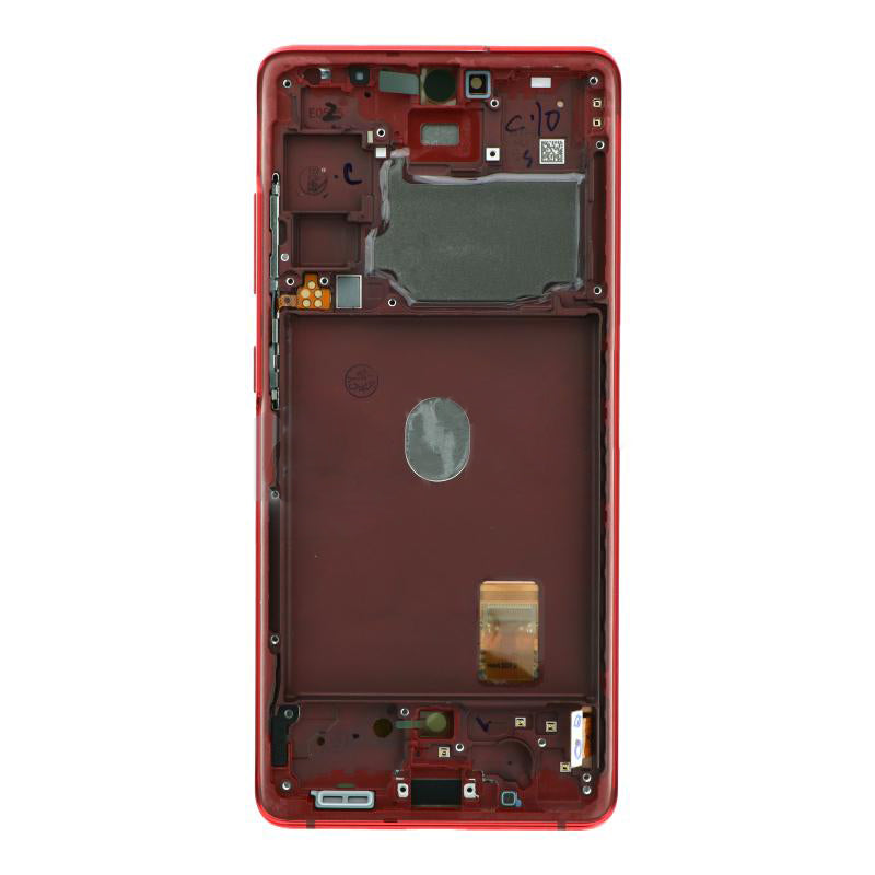 OEM Screen Replacement with Frame for Samsung Galaxy S20 FE Red