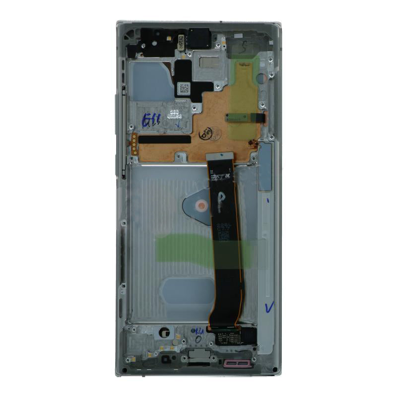 Original Screen Replacement with Frame for Samsung Galaxy Note20 Ultra/Note20 Ultra 5G (Silver)