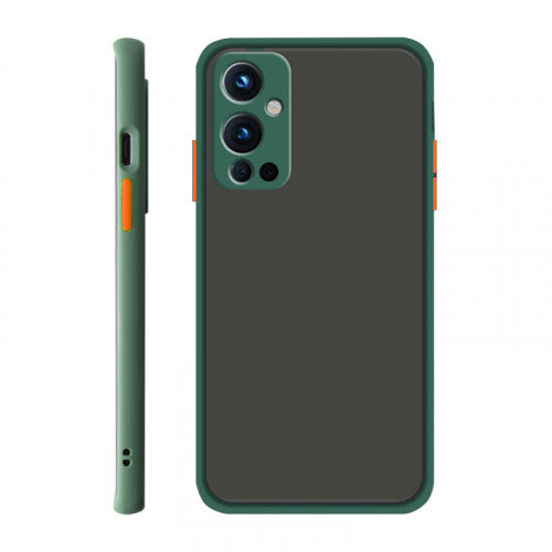 Polish Liquid Silicone Camera Full Protect Phone Case for for OnePlus 9 Pro Green