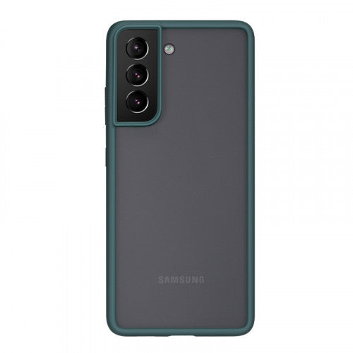 Polish Liquid Silicone Camera Full Protect Phone Case for Samsung Galaxy S21 (Dark Green)